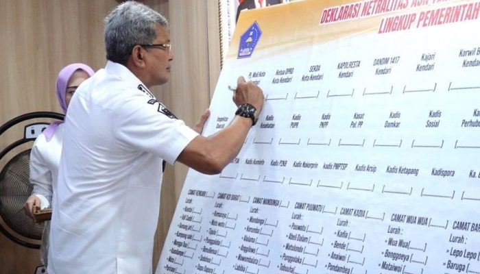 Pj Wali Kota Kendari Apresiasi Deklarasi Netralitas ASN Jelang Pilkada
