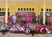 Mewujudkan Generasi Cerdas: Polres Konawe Utara  dan Bhayangkari Gelar Bansos Makanan Sehat untuk Siswa