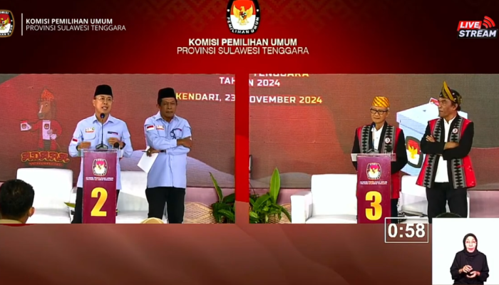 Di Debat Pilgub, ASR-Hugua: Sulawesi Tenggara Perlu Pemimpin yang Taat Hukum