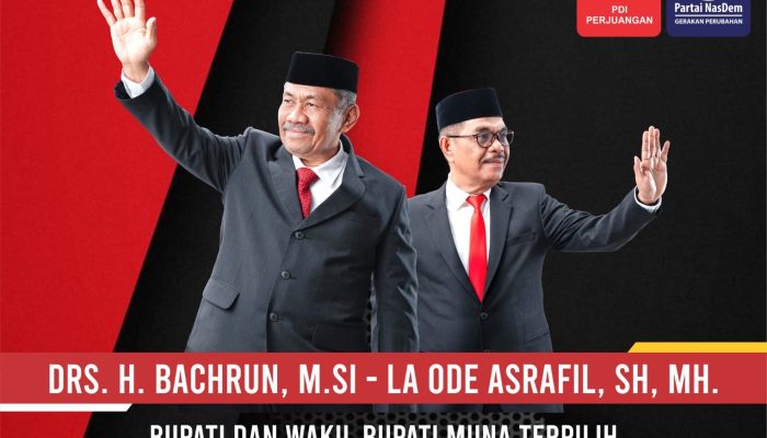 KPU Muna Tetapkan Bachrun-La Ode Asrafil Pemenang Pilbup 2024