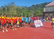 Sambut HUT Ke-5, Polres Konawe Utara Gelar Lomba Voli Antar Satker
