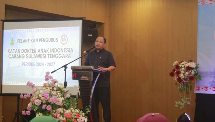 Pj Sekda Kendari dr Sukirman, Hadiri Pelantikan Pengurus IDAI Sultra, Tekankan Penurunan Stunting