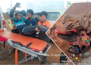 LAGI, KECELAKAAN KERJA GUNCANG KAWASAN PT. IPIP KOLAKA: Rem Blong, Dump Truck Terguling!