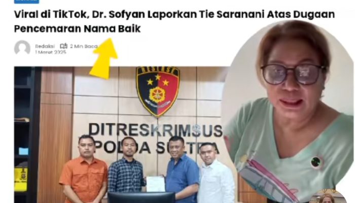 Mangkir! Tie Saranani Tak Hadiri Panggilan Polisi Soal Laporan Dr. Sofyan