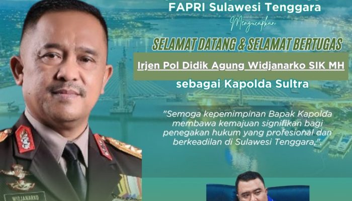 FAPRI Sultra Sambut Kapolda Baru, Harapkan Sinergi Penegakan Hukum