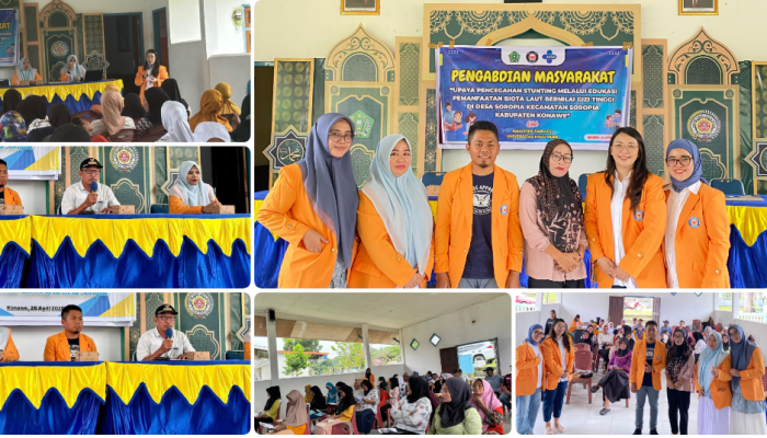 Magister Farmasi UHO Edukasi Gizi Laut, Selamatkan Generasi Soropia dari Stunting