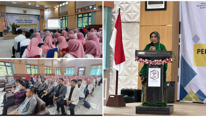 PD IAI Sultra Gelar ‘Ngopi Siap’, Hj Harmawati Bekali 140 Calon Apoteker UHO