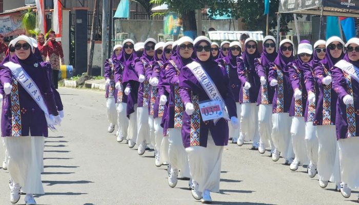 Juara Dua Lomba Gerak Jalan Indah, Diskominfo Kolaka Buktikan Semangat Persatuan