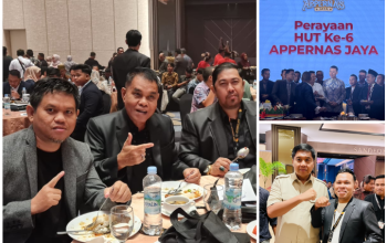 FOTO : Menteri Perumahan dan Kawasan Permukiman Maruarar Sirait (kiri) bersama Ketua DPD Appernas Sultra H. Saharuddin Ashar usai pelantikan di Makassar, Sabtu (13/9/2025).