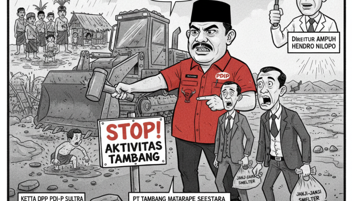Tambang Ciptakan Lumpur, Bukan Kesejahteraan: PDI-P Sultra Tuding PT Tambang Matarape Sejahtera Serobot Lahan Adat”