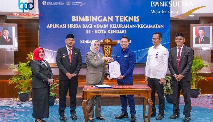 Bank Sultra Resmi Serahkan SIRIDA, Kendari Targetkan Optimalisasi PAD via Digitalisasi