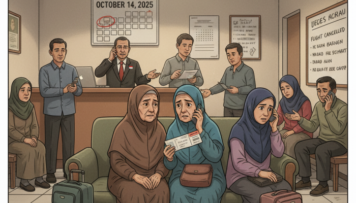 Jemaah Umrah Kendari dan Kolaka Terlantar di Jeddah, Kepulangan Ditunda Biro Travel