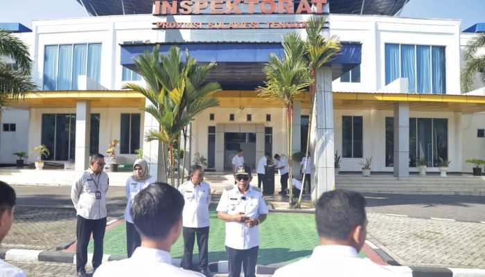 Tegakkan Disiplin ASN, Wakil Gubernur Sultra Pimpin Apel Pagi Berkala di Inspektorat