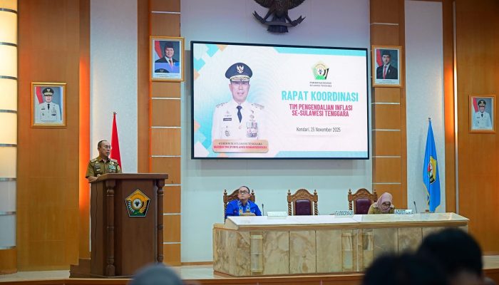 Jaga Daya Beli Masyarakat, Gubernur Sultra Pimpin Rakor TPID Amankan Nataru 2025/2026