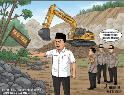 Ilustrasi tambang ilegal moramo