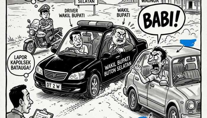 Mobil Patwal Wakil Bupati Buton Selatan Dihadang Pria Berinisial S, Teriak ‘Babi’ ke Arah Pejabat!