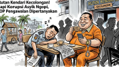 Ilustrasi napi korupsi kedai kopi