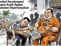 Ilustrasi napi korupsi kedai kopi