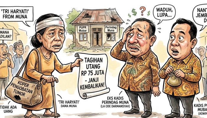 Demi Berobat Tumor Otak, IRT di Muna Tagih Janji Mantan Kadis dan Kadis PUPR Mubar