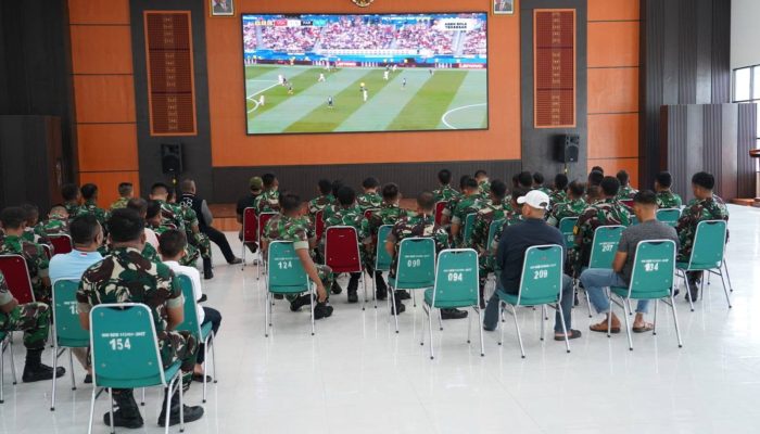 Terbuka untuk Umum, Balai Prajurit Korem 143/HO Jadi Pusat Hiburan Nobar Warga Kendari