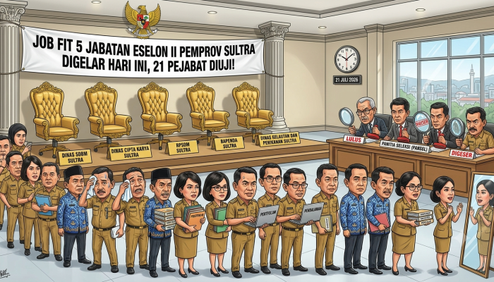 Job Fit 5 Jabatan Eselon II Pemprov Sultra Digelar Hari Ini, 21 Pejabat Diuji!